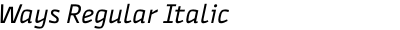 Ways Regular Italic